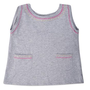 Egg by Susan Lazar Toddler Girl’s Tank Tunic w/Pockets Grey