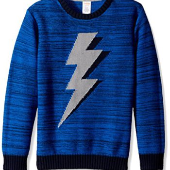 Gymboree Boys’ Little Long Sleeve Lightening Crewneck Sweater