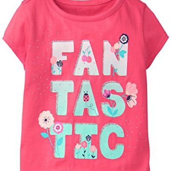Gymboree Baby Girls’ Toddler Short Sleeve Glitter Graphic Tee