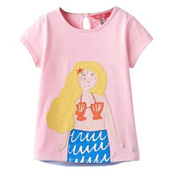 Joules Applique Jersey T-Shirt – Pink Mermaid