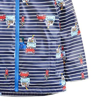 Joules Rubber Coat – Navy Cream Stripe Animal