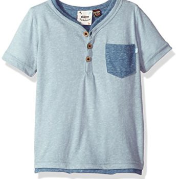 Fore Axel & Hudson Boys’ S/s Slub Blue Henley