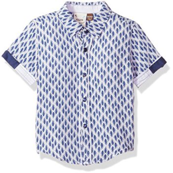Fore!! Axel & Hudson Boys’ Arrow Print Shirt, Navy, 18/24 Months
