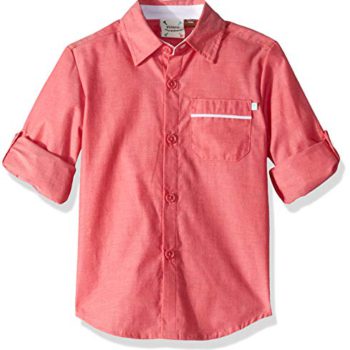 Fore!! Axel & Hudson Boys’ Coral Rolled Cuff Shirt, 4T
