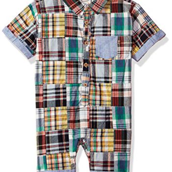 Fore!! Axel & Hudson Boys’ Madras Romper