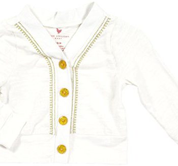 Pink Chicken Claire Cardigan (Baby)-Antique White-3-6 Months