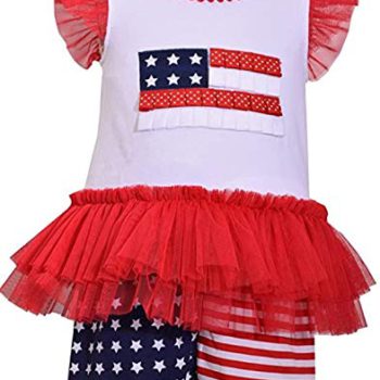 Bonnie Jean Little Girls July Fourth Bow Dress