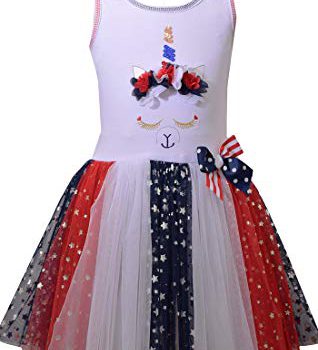 Bonnie Jean Girl’s 4th of July Dress – Unicorn Americana Dress