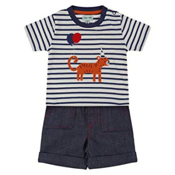 Lilly and Sid Applique Chambray Short Set