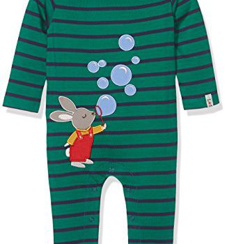 Lilly and Sid Boys Boys’ Bunny Bubbles Applique Playsuit, 0-3 Months