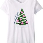 shade critters Baby Girls Magical Two Way Christmas Tree Pizza Short Sleeve ToddlerLittle KidsBig Kids 0