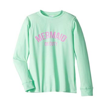 Shade Critters Lady’s Mermaid On Obligation Raglan Sleeve Rashguard (Little Children/Huge Children)