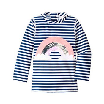 Shade Critters Child Lady’s Sequin Rainbow Raglan Sleeve Rashguard (Toddler)