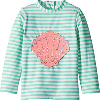 Shade Critters Child Lady’s Magic Two-Method Sequins Mermaid Shell Rashguard (Toddler)