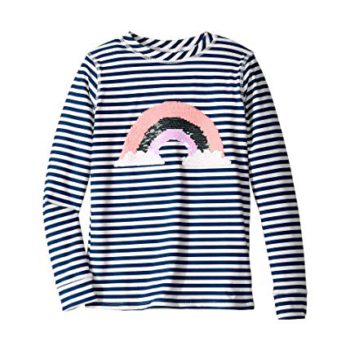 Shade Critters Lady’s Sequin Rainbow Raglan Sleeve Rashguard (Little Children/Huge Children)