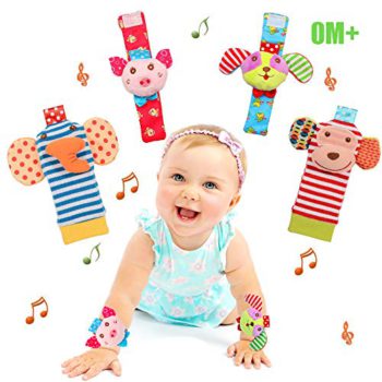 Bloobloomax Child Einstein Toys Delicate Foot Finder Socks Wrists Rattles Ankle Leg Hand Arm Bracelet Exercise Rattle Child Bathe Current Necessities for Small Child New child Toddler Toddler Boy Woman Bebe