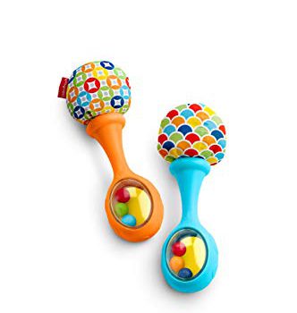 Fisher-Worth Rattle ‘n Rock Maracas, Blue/Orange [Amazon Exclusive]