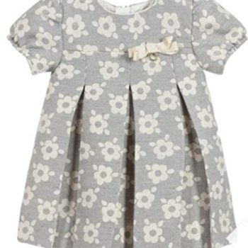 Mayoral Child Ladies’ Gray and Ivory Floral Costume Measurement 12 Months