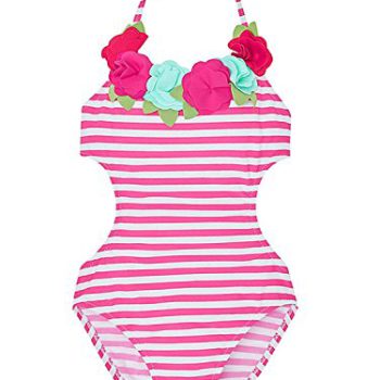 Tween Women 7-18 Fuchsia Stripe One-Piece Swimsuit