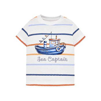 Mayoral Child and Toddler Boys Cool Tug Boat Tee