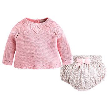 Mayoral Child Lady Pink Sweater and Bloomer Shorts Set