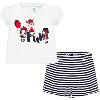 Mayoral – Striped Shirt and Brief Set for Child-Ladies – 1210, Navy