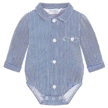 Mayoral Blue Striped Bodysuit Onesie Shirt for Child Boy