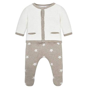 Mayoral Lovable Child Boys Knitted Stars Overalls and Cardigan Reward Set (12m)