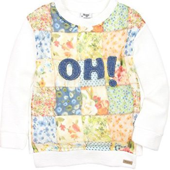 Mayoral Woman’s Sweatshirt with Patchwork Print Entrance, Sizes 2-9
