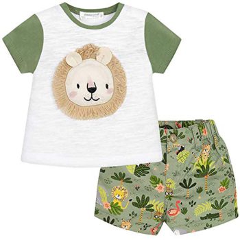 Mayoral Cute Child Boys Jungle Lion Shorts Set