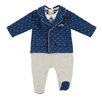 Mayoral Cute Child Boy All-in-One Footie with Hooked up Mr Rogers Cardigan