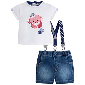 Mayoral Child Shorts with Suspenders Outfit