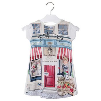 Mayoral Little Women Display Print Bela Italia Gown