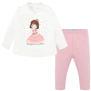 Mayoral Fairly Child/Toddler Ladies Bonjour Rose Leggings Set