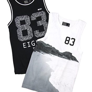 Mayoral Junior Boy’s Sleeveless T-Shirts Set of Two Black, Sizes 8-16
