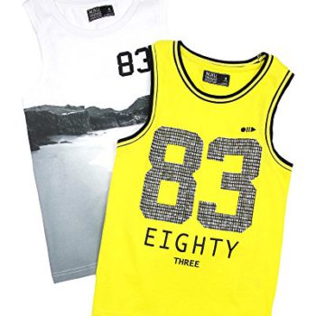 Mayoral Junior Boy’s Sleeveless T-Shirts Set of Two Yellow, Sizes 8-16
