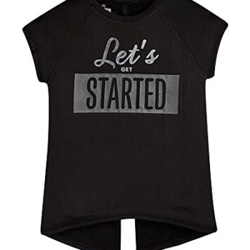 Mayoral Junior Lady’s Black Sport T-Shirt with Again Slit, Sizes 8-18