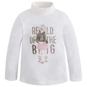 Mayoral Woman’s Turtleneck with Print, Sizes 2-9