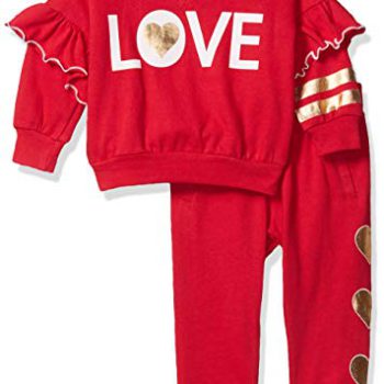 Jessica Simpson Child Women 2 Piece Set, Love Lipstick Crimson, 12M