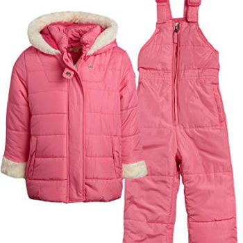 Jessica Simpson Child Ladies’ 2-Piece Snowsuit with Snow Bib Pants and Puffer Jacket (Infants and Toddler Ladies)