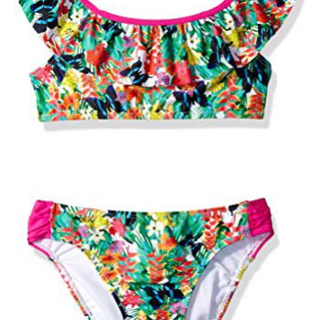 Jessica Simpson Women’ Two-Piece Cap Sleeve Bikini Swimsuit Set