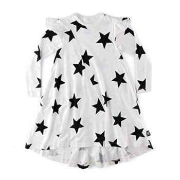 NUNUNU Ruffled Lengthy Sleeve 360 Star Get together Costume for Women