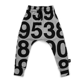 NUNUNU Boy’s Numbered Saggy Pants (Little Youngsters/Large Youngsters)