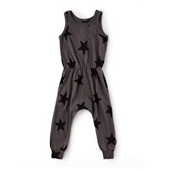 NUNUNU Sleeveless Summer time Cotton Star Romper for Toddlers, Ladies and Tween