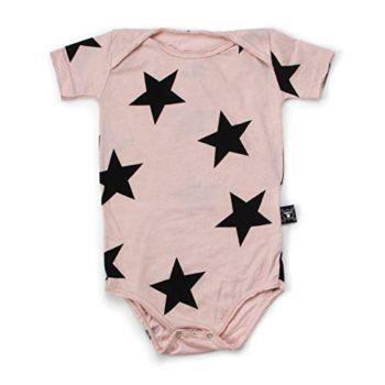 NUNUNU Unisex Child Brief Sleeve Star Onesie Bodysuit