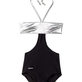 Nununu Lady’s Strap Swimsuit (Toddler/Little Children) Black/Silver 3-4 Years (Toddler)