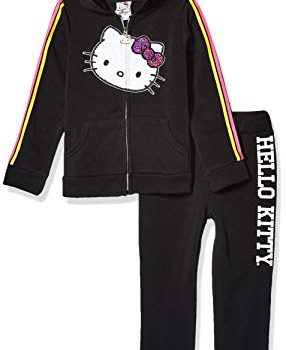 Hey Kitty Ladies 2 Piece Zip-up Hoodie and Pant Lively Set