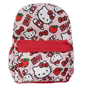 Hiya Kitty 16 inch All Over Print Deluxe Backpack With Laptop computer Compartment