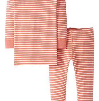 Moon and Again by Hanna Andersson Child/Toddler Boys’ and Women’ 2-Piece Natural Cotton Lengthy Sleeve Stripe Pajama Set