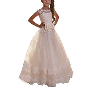 Abaowedding Ball Gown Lace up Flower First Communion Girl Dresses 0